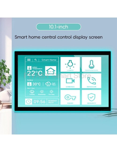 Écran tactile 10.1 pouces, moulage sans fil, montable au mur, moniteur
