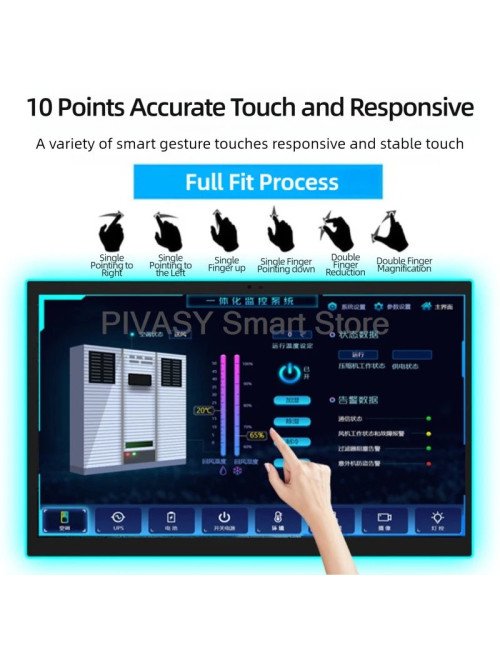Écran tactile 10.1 pouces, moulage sans fil, montable au mur, moniteur