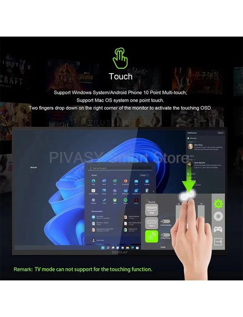 Moniteur Portable Smart TV écran tactile 18.5 pouces FHD Google divert