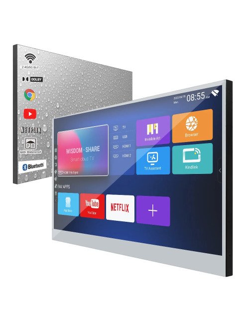 Souria 32 pouces miroir intelligent télévision étanche pour hôtel sall