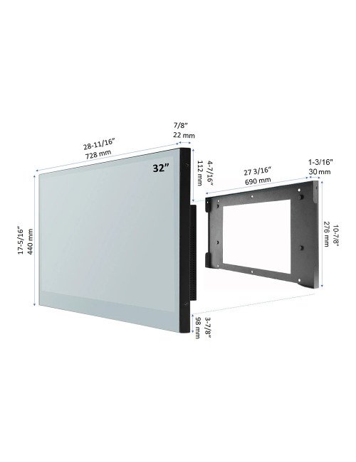 Souria 32 pouces miroir intelligent télévision étanche pour hôtel sall