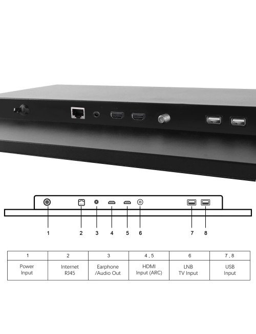 Souria 32 pouces miroir intelligent télévision étanche pour hôtel sall
