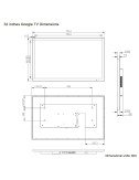 Souria 31.5 pouces Google TV miroir intelligent 4K écran étanche TV DT