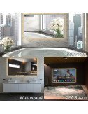 TV intelligente avec miroir de courtoisie moderne avec 4K Ultra HD Sou