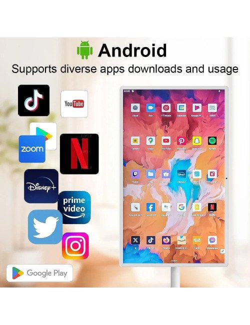 Téléviseur intelligent portable de 32 pouces, écran tactile 60 Hz 1080