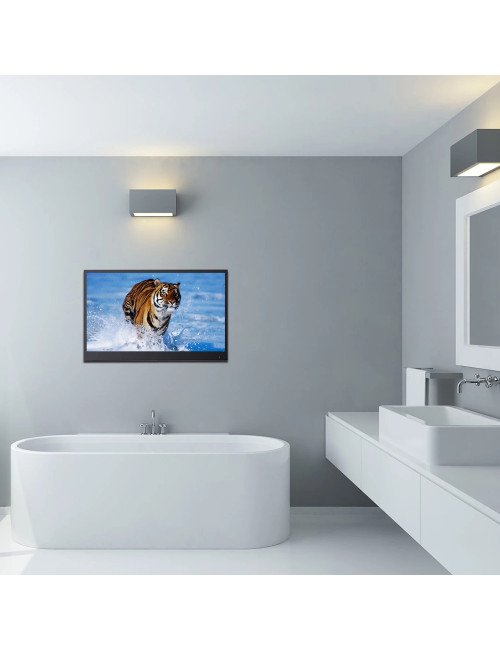 Souria 22 pouces Smart couleur noire étanche salle de bain LED TV pour