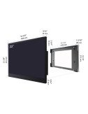 Souria 22 pouces Smart couleur noire étanche salle de bain LED TV pour