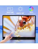 Moniteur TV portable tactile 2K de 10,5 pouces pour films, soirées à d
