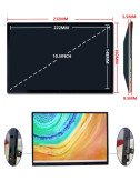 Moniteur TV portable tactile 2K de 10,5 pouces pour films, soirées à d