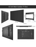 Soulaca 55 pouces étanche intelligent Android TV extérieure 2000nits p