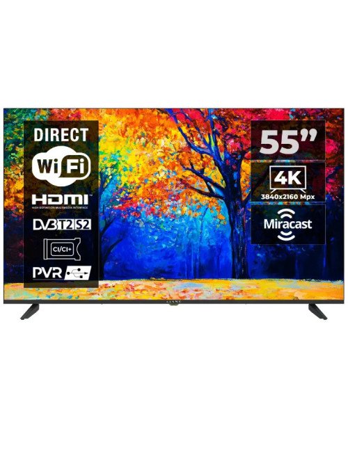 TV Kiano TV 55 pouces Kiano Elegance 55" 4K, D-LED, Android 11, DVB-T2