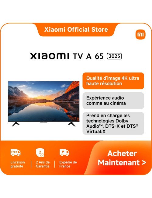 Officiel Xiaomi TV A 65 2025 | Qualité d'image 4K ultra haute résoluti
