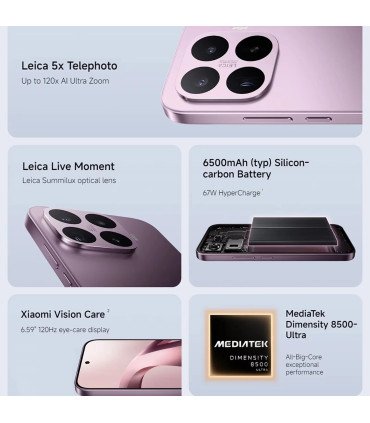 Smartphone Xiaomi 17T 5G 12 Go 256 Go 512 Go NFC MediaTek Dimensity 85