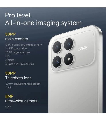 Smartphone POCO F8 Pro 5G 12 Go/256 Go 12 Go/512 Go Snapdragon 8 Elite