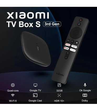 Boîtier TV intelligent Xiaomi TV Box S 3ème génération 4K Ultra HD 32 