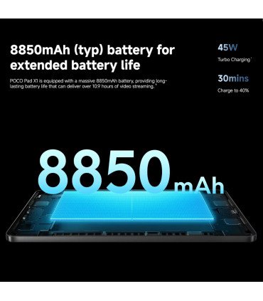 Tablette POCO Pad X1 8 Go 512 Go 11'' 144 Hz Wi-Fi 6E 8850 mAh