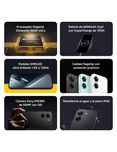 Smartphone POCO X8 Pro 5G 8 Go 256 Go 12 Go 512 Go NFC, processeur Dim