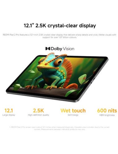 Tablette PC Xiaomi Redmi Pad 2 Pro WIFI 6GB/128GB 8GB/256GB Écran 12,2 pouces 2,5K Batterie 12000mAh