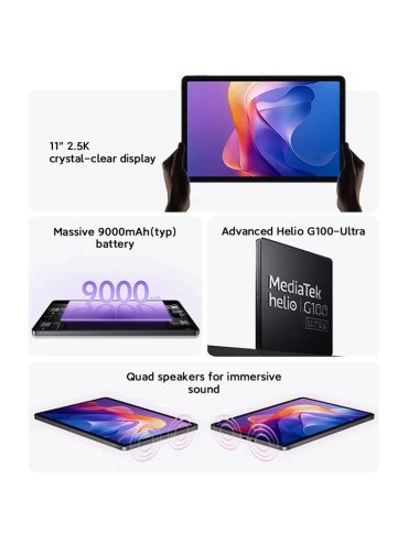 Tablette PC Xiaomi Redmi Pad 2 4 Go/128 Go 6 Go/128 Go 8 Go/256 Go Batterie 9000 mAh 11 pouces 2,5K WiFi
