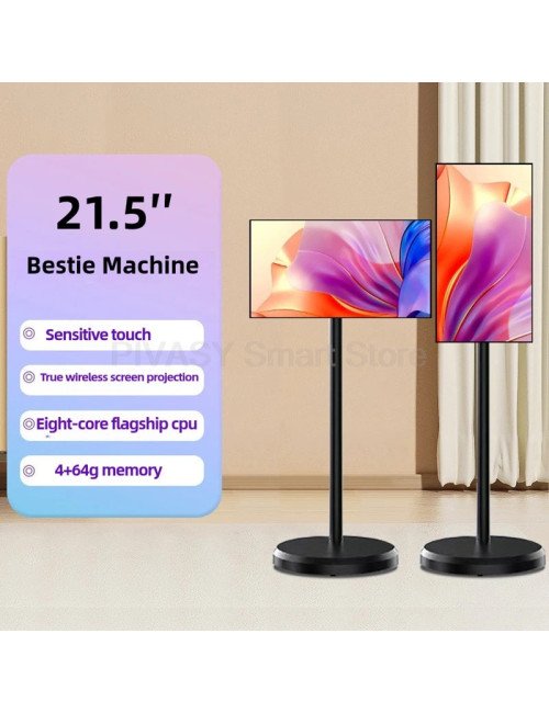 Populaire 21.5 pouces Portable Smart Tv écran tactile Android 12 confé